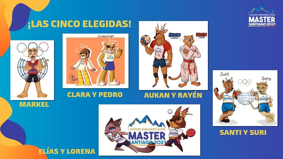 stgomaster2021's tweet photo. ¡SÓLO UN DÍA!

🗳️Mañana se viera la votación por la mascota oficial de los Juegos. Debes ingresar al link y elegir entre Markel, Clara y Pedro, Aukan y Rayén, Santo y Suri o Elías y Lorena

VOTA AQUÍ - > https://t.co/BLG6P8fyKY https://t.co/QwJK8CWu2v