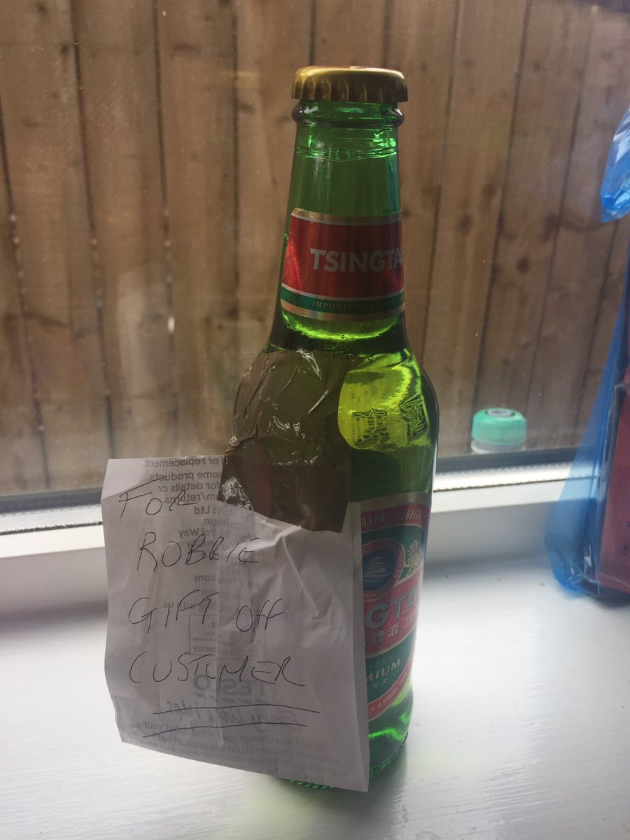 Token of appreciation from a happy customer for my key worker son.