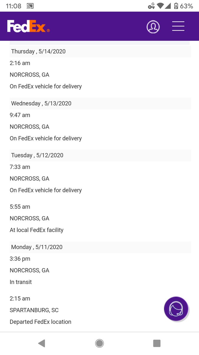 mcos's tweet photo. @FedExHelp @FedEx Hopefully the THIRD day out for delivery is a charm? Tr# 179420719514084. Called FedEx Norcross hub several times over the last few days at 770-743-3400, no answer. Please help! https://t.co/PIx9j1mcwe
