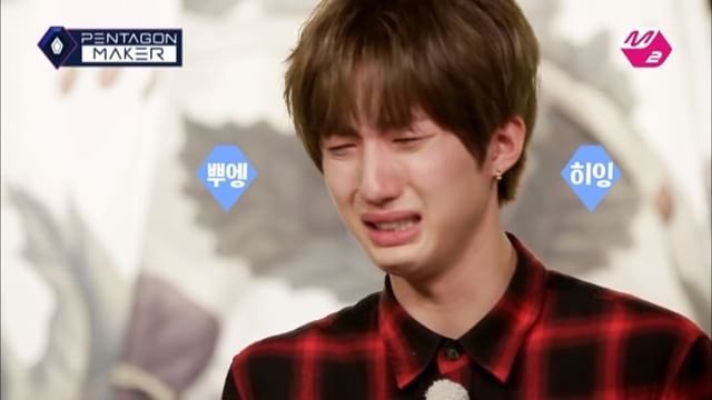 sushinwon's tweet photo. 😭 hui crying mood board (aka the times he cried because he just really loves ptg so much)

1. pentagon maker - shinwon's elimination
2. pentagon maker - written letters
3. breakers - wrote 'for you' for ptg
4. road to kingdom - jinho's goodbye stage before going to the army https://t.co/p0dhF4Ly1K