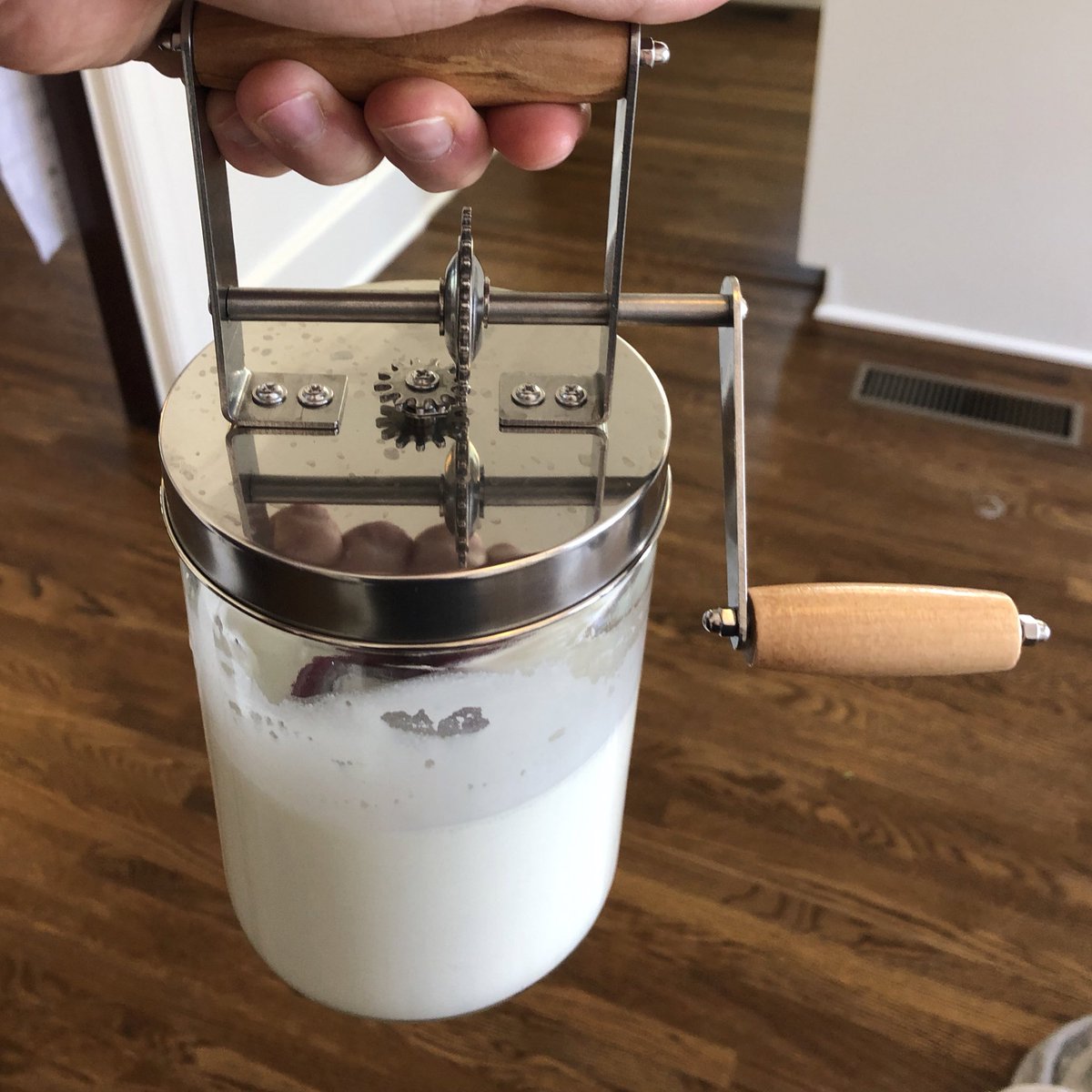 Sales of butter churns are soaring amid the pandemic, as Americans go full-on “Little House on the Prairie," pursuing activities far more old-fashioned than just baking or gardening. I tried to figure out why this is happening — and, yes, I bought a churn.  https://www.latimes.com/business/...