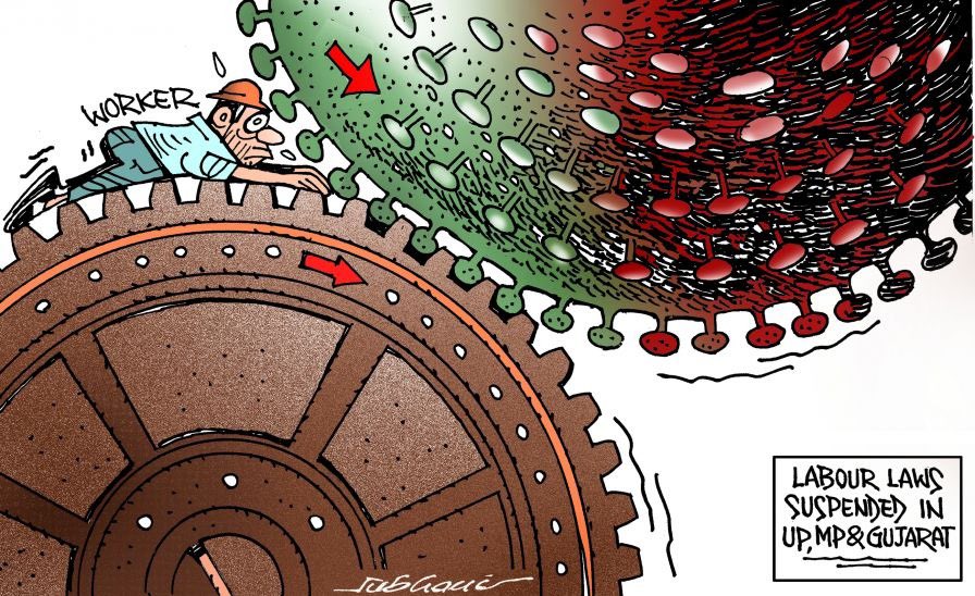 İşçilerin şu anki durumu bundan ibaret
Karikatür Hindistan'dan ama Türkiye de dahil tüm kapitalist dünyada olan budur...