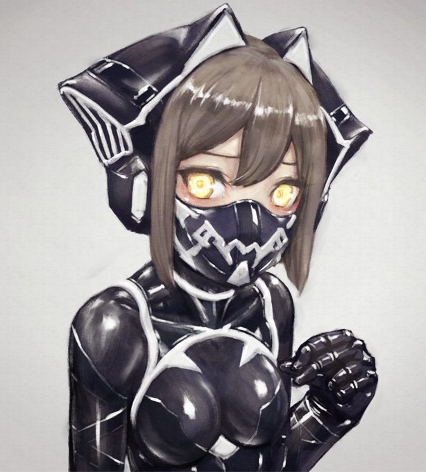 相変わらずマスクとテカってる絵 