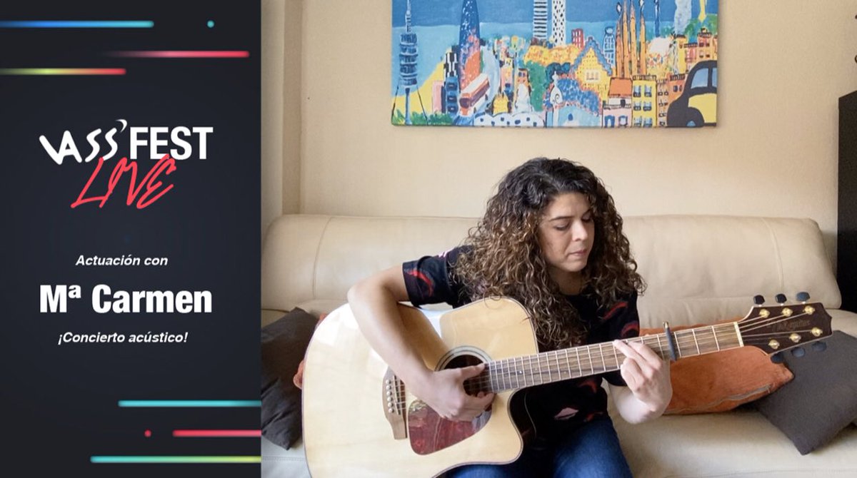 VASS_Company's tweet photo. Hoy en #VASSFEST Mª Carmen Ruiz del área Digital nos regala un mini concierto acústico cantando y tocando un tema de Rosana❤️
https://t.co/undNWxFIoe https://t.co/BqBEQNmbJQ