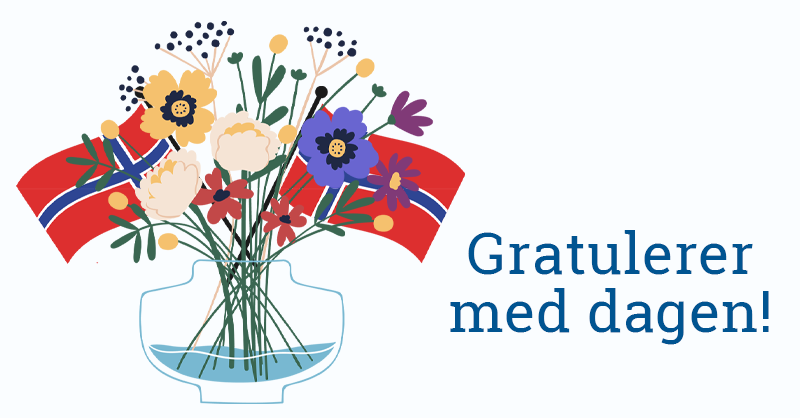 Årets 17.mai-feiring blir ikke den folkefesten i gatene vi er vant til, men vi håper du og dine samles og markerer dagen som seg hør og bør 🎉 Hipp Hipp Hurra! Gratulerer så mye med dagen 🤩 🥳