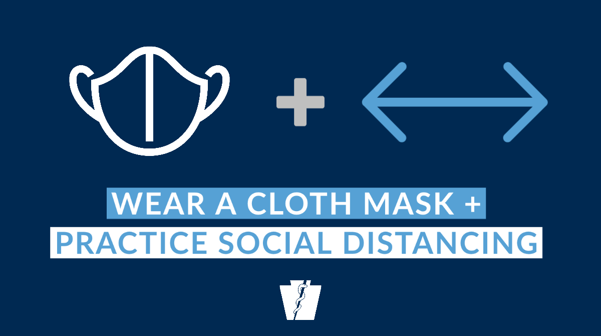 Wear a cloth mask + practice social distancing