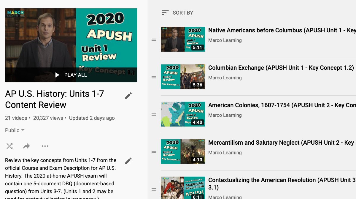 marcolearning's tweet photo. Hey, #APUSH students! Your #apexam is tomorrow - check out our AP U.S. History Playlist on YouTube to help you prepare!
https://t.co/530uTQN4M2
#apchat #apushteachers #apexams #apexams2020 #apushchat https://t.co/Jeg5HqbpOi