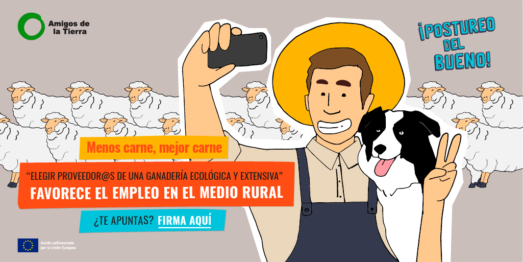 AmigosTierraEsp's tweet photo. Si consumes carne, elige la de pequeñas granjas, ecológicas y extensivas🐂🐐🐓. #MenosCarneMejorCarne para un #MundoRuralVivo. ¿Nos ayudas con tu firma para pedir una nueva política agraria europea #PAC? https://t.co/PtNqrZ72z2 #SoberaníaAlimentaria https://t.co/WinZiEFmBA