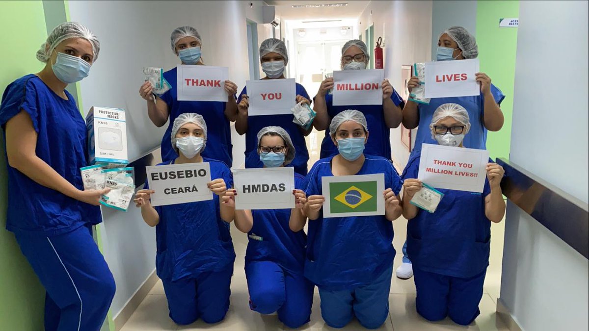 millionlivesorg's tweet photo. #KN95 masks we're delivered to the hospital of the city of Eusébio #Brazil. Thank you #HealthcareHeroes for keeping our communities safe!! #globalhealth #COVID19 #PPE https://t.co/ttAWaT8hrv