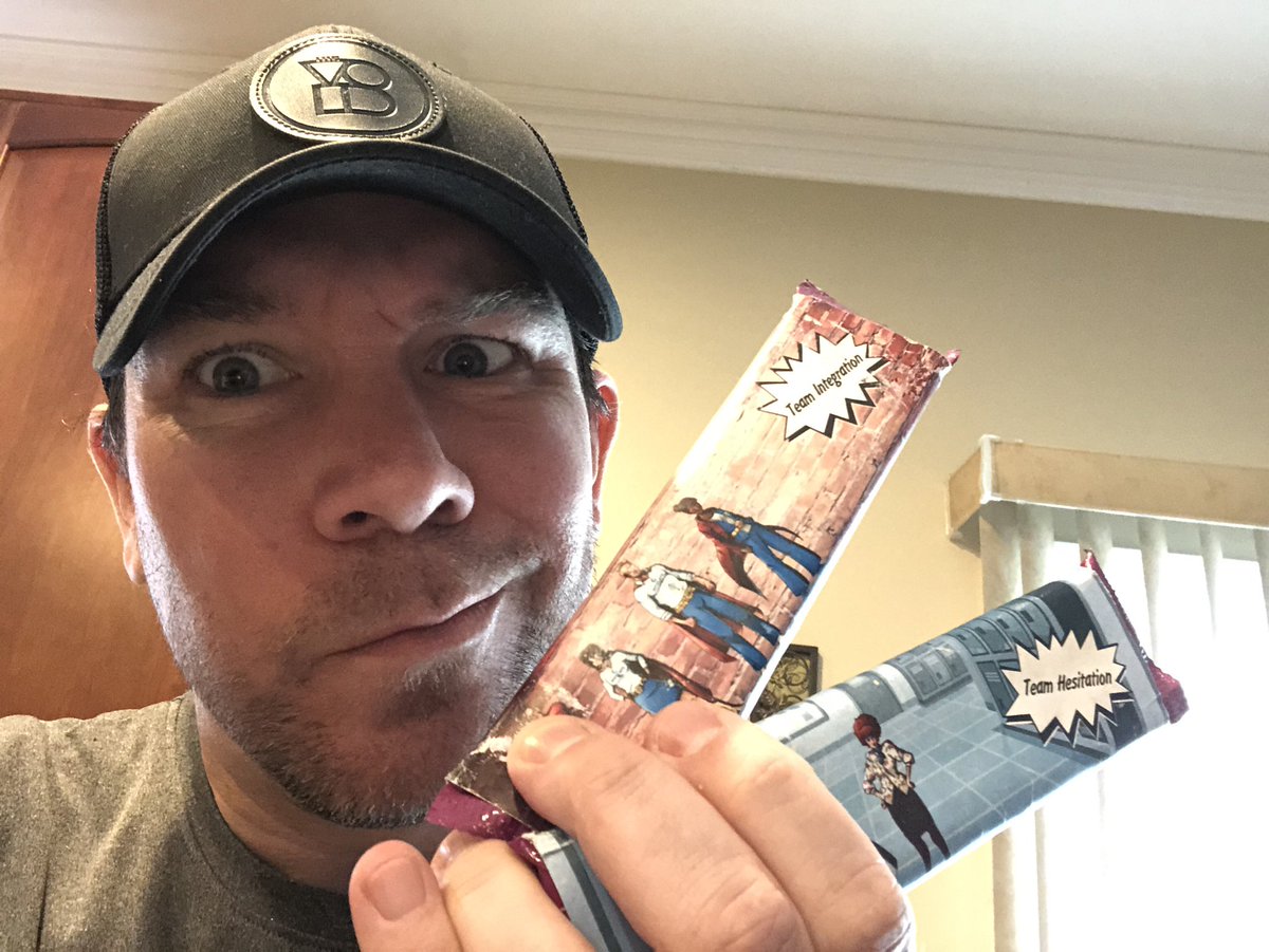 m_drez's tweet photo. “Are these #NYSCATE18 conference candy bars still safe to eat?!”
#teamintegration #teamhesitation seems not only fitting for the conference theme but for this dilemma. 🍫💡🤔 https://t.co/oJ7Dd6htb4