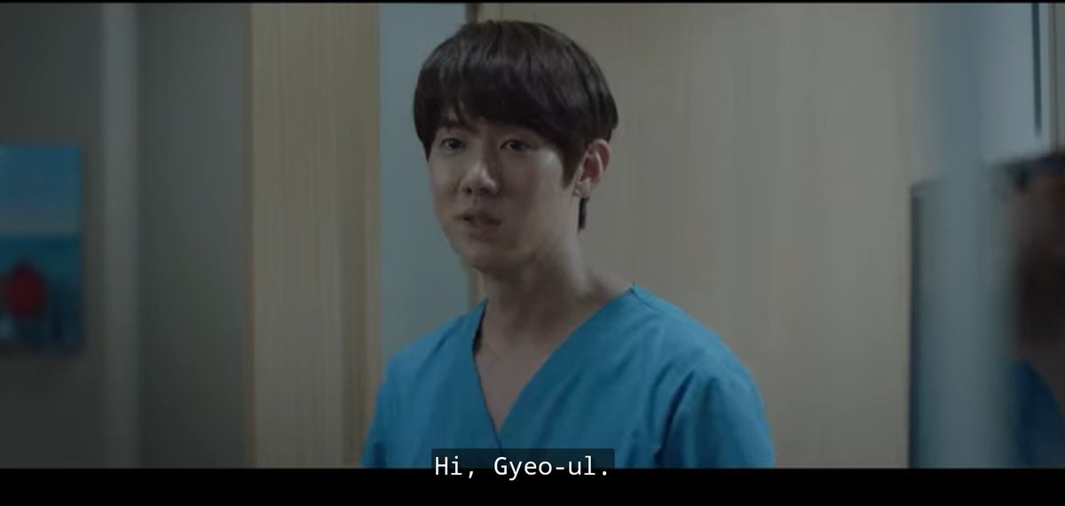 10. Episode 10  #HospitalPlaylistThe thing Jeong Won and Ik Jun were bantering about is not about him saying her name, but how JW used an informal speech (banmal) in saying "hi" to Gyeo Wool