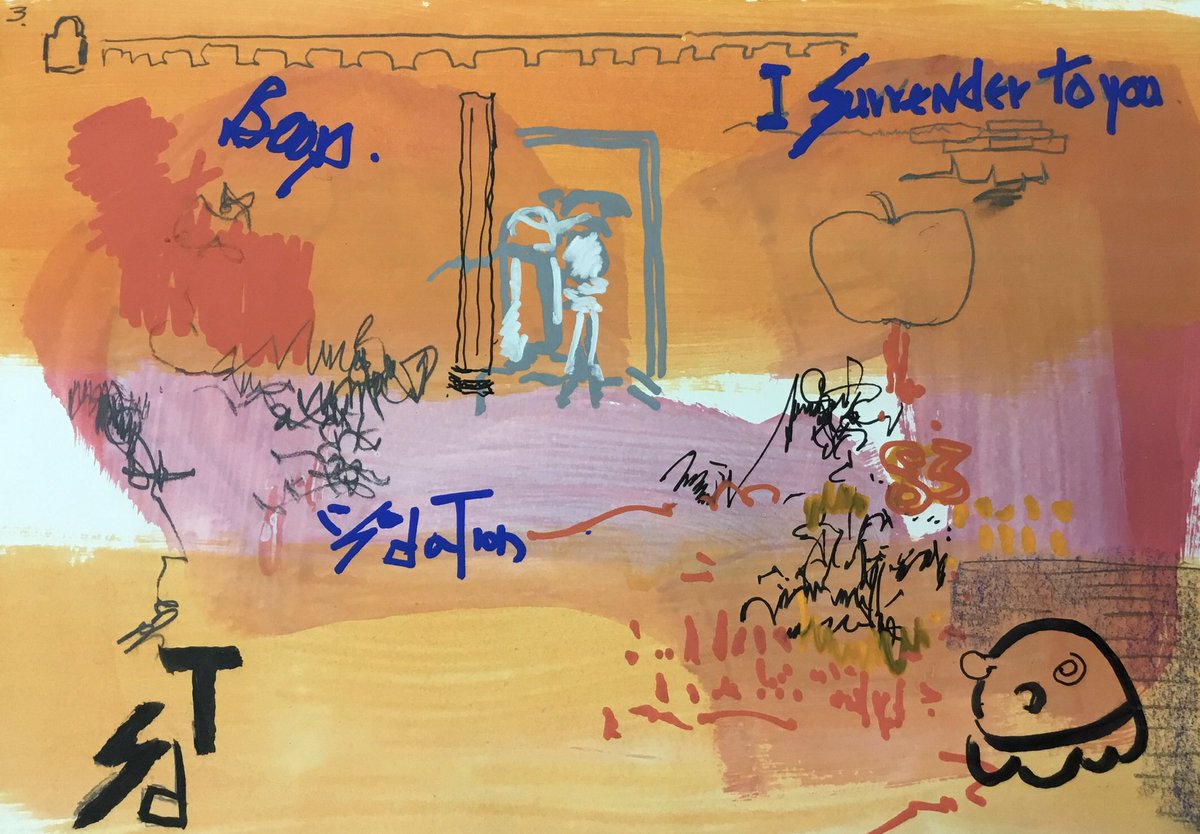 TeecusJill's tweet photo. New York was the theme for this week’s Sound &amp; Vision Drawing Club organised by @MatCahill @RMGreenwich,  Phin Jennings of @riseart with guests:  musician- Chloe Ray and artist- Adam Dant #drawing #automaticprocesses #contemporaryart https://t.co/Yi2PKXPCXU