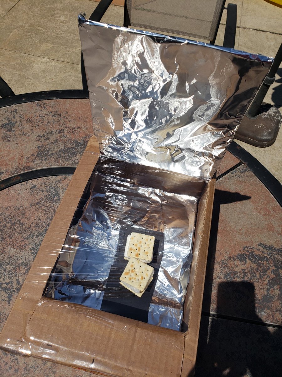 stppschools's tweet photo. Mandeville Middle fourth-grader Landon created a “Solar S’mores Cooker” as part of the lesson his teacher Ms. Belloni posted in his Google Classroom.
It demonstrates the transfer of solar energy to heat energy…and how yummy s’mores would be right about now.
#STPPSConnected https://t.co/Cp7rqeFqIV