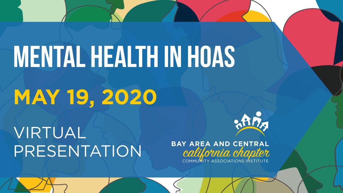 CAIBayCen's tweet photo. #COVID19 continues to place stress on many #communityassociations and their residents, which impacts the way we maintain property, enforce rules and more!  Join us next Tues., 5/19 as we discuss #mentalhealth in #HOAs: https://t.co/IiS1gj3upr

#BayCenEvents #thinkCAI https://t.co/tOP8UqWgvs