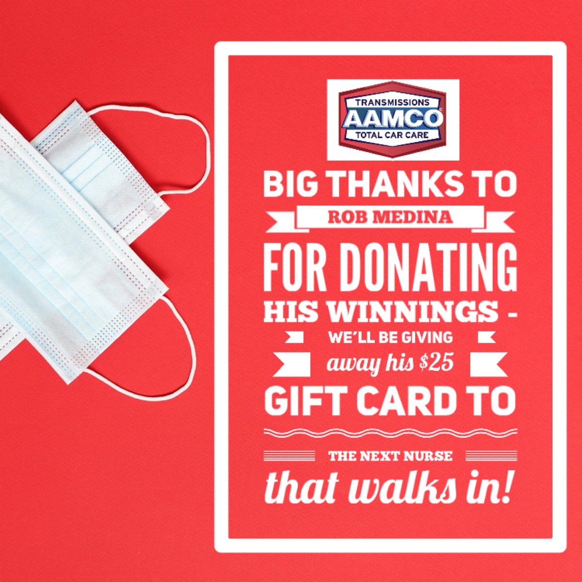 AamcoNorwalk's tweet image. Thank you for donating your gift card! We’re giving away a $25 gift card to the next nurse that walks in! 
#payitforward #aamconorwalk #wefixitright #oilchange #checkenginelight #giveaway #nurses #carrepair #AAMCO #norwalkct