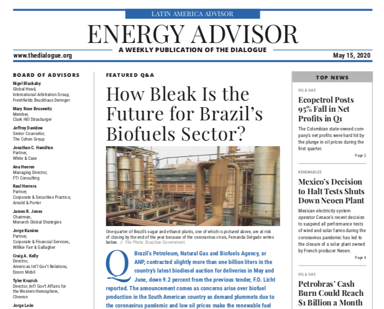 How much have recent developments—plummeting demand for fuels and lower oil prices—changed the outlook for the #biofuels sector in #Brazil?

Fernanda Delgado, @brazil_works, <a href="/matheus_sleiman/">Matheus Costa</a> &amp; Suani Coelho comment #EnergyAdvisor

bit.ly/3buq27q