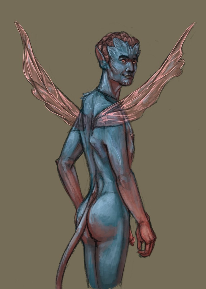 RinusArtist's tweet photo. Can I offer you some fairies in these trying times?

#nsfw #gay #fantasy #bara https://t.co/uVVTbkNNFq