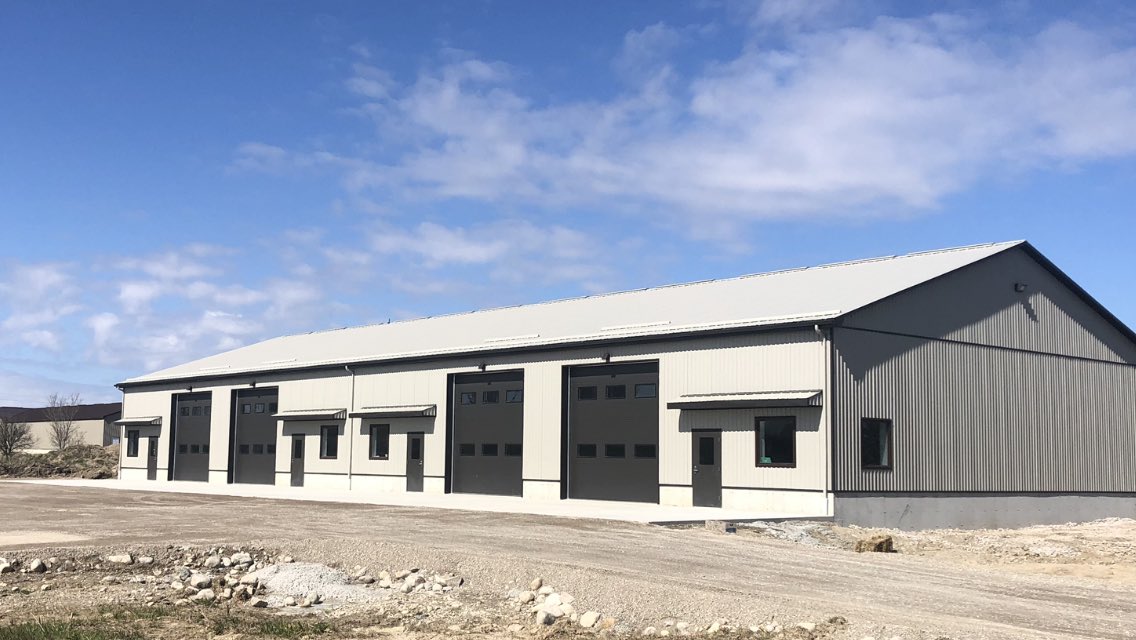 Shop space for lease! 37’x60’ units with bathrooms and optional office. 14’x14’ overhead door . Located at 152 Clarke st, Mitchell . Call or text 519-949-2415 or email storage@harmerwarehousing.ca