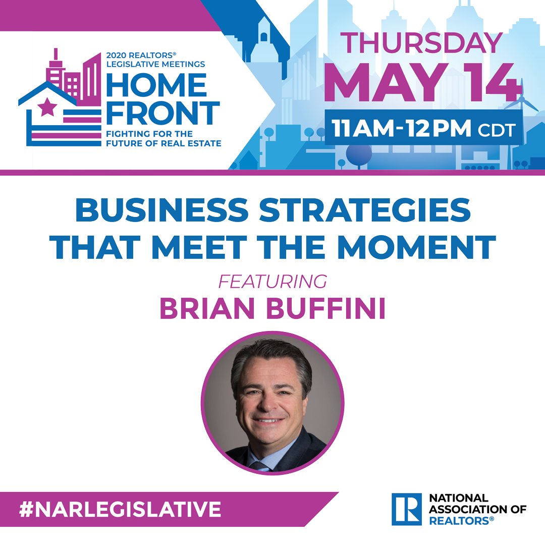 Happening in 10 minutes! Don't miss Brian Buffini, REALTOR® &amp; Buffini &amp; Company founder discussing how this pandemic is affecting agents, the real estate market, &amp; where the consumer is right now emotionally &amp; psychologically. #NARLegislative ow.ly/it3e50zGduH