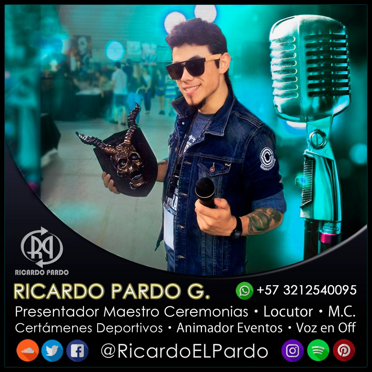 RicardoelPardo's tweet photo. #Activos
Nos seguimos también en instagram:
https://t.co/EkykyaDz2k
☆☆ Bogotá D.C. - Colombia ☆☆
#VozOver #MasterOfCeremonies #VoiceOver 
#VozOff #Bogotá #VoiceOff #Locución https://t.co/b8lEk3AMC6