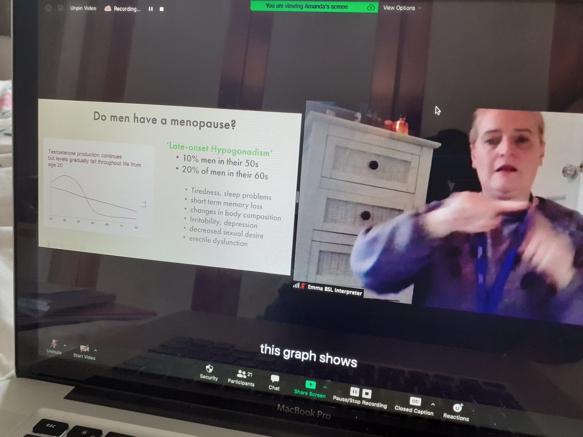 👩Understanding Menopause with Dr. Smith: Last Tues with Zoom event. Successful evening with deaf &amp; hard of hearing women. Inclusive with BSL interpreter, voiceover &amp; subtitles along presentation &amp; Dr. Smith. Good feedbacks from our ladies. #deafinitelywomen #zoomevent #deaf