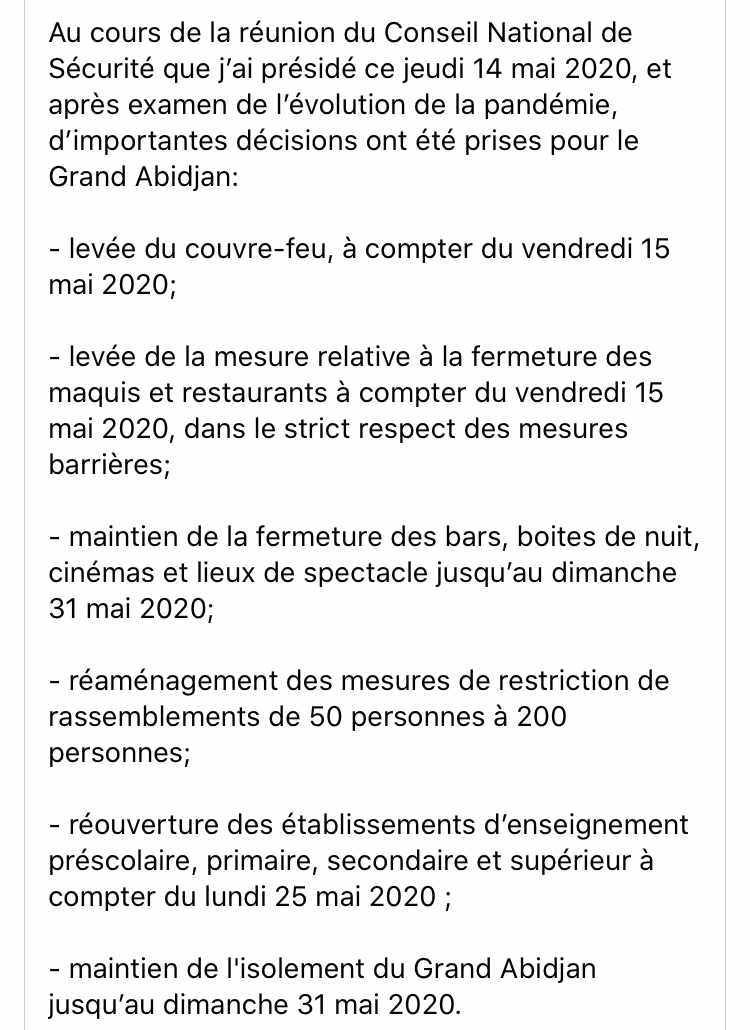 LaminecisseOff's tweet photo. Finalement nos dirigeants vont jouer à quitte ou double !
Il est indéniable que le pari se présente comme très risqué vu l'évolution actuelle de la pandémie et surtout la mentalité de la population.
Nous remporterons ce pari qu'à une seule condition : LA DISCIPLINE
#covid19civ https://t.co/3A4ZIY0av5