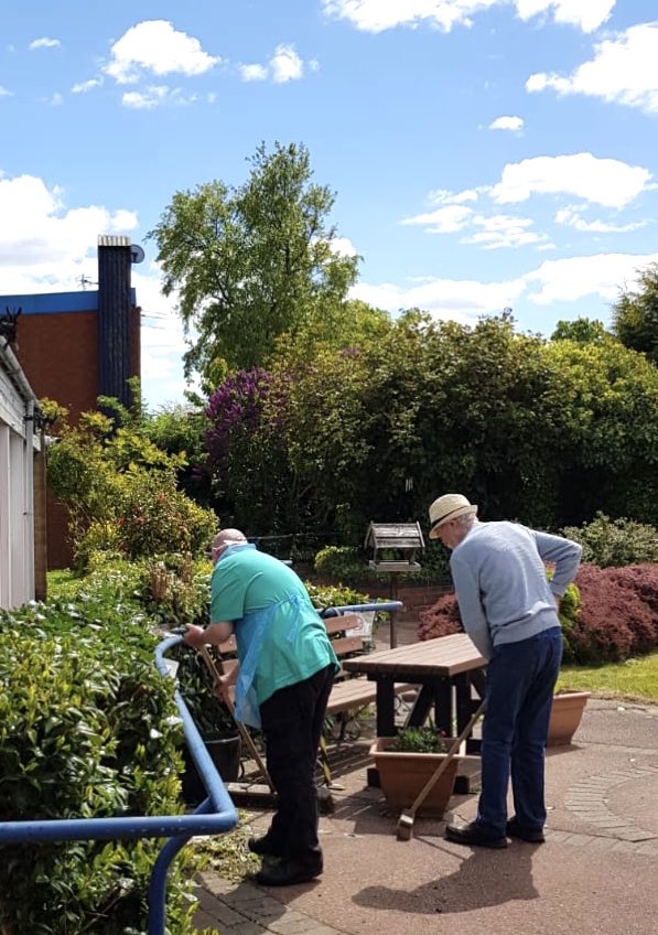 Lovely day for gardening at Byker Lodge, one of our fabulous service users and one of our volunteers, Mark working very hard. Well done chaps 😀