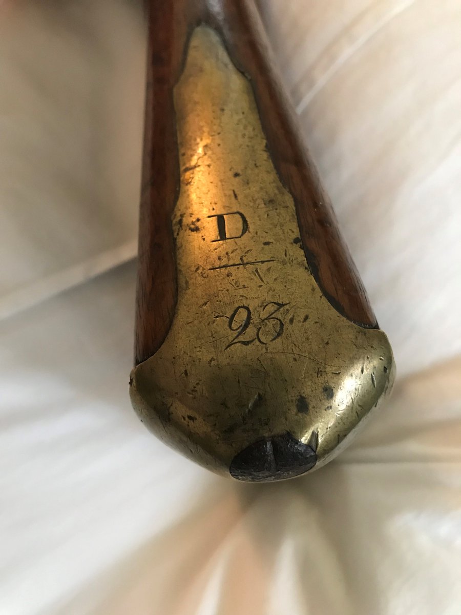 Upon closer examination of the musket, you'll find "D/23" stamped on the butt plate.I think there's a very good chance the "D/23" is a reference to "Company D, 23rd Regiment," otherwise known as the  #RoyalWelchFusiliers!