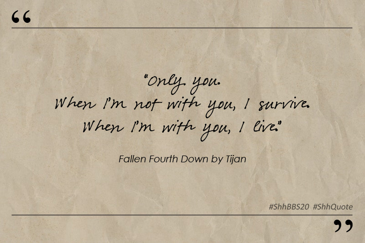 Shh_group's tweet photo. 🗨 #ShhQuote
#FallenFourthDown by @TijansBooks
Buy: https://t.co/aQARQC0p1l
Goodreads: https://t.co/RKXKTwAQZa
Join #ShhBBS20 #ReadingChallenge to win signed paperbacks by #Tijan & others!
🐺 Details: https://t.co/1ugI93msoH
#ShhGroup #FallenCrestHigh https://t.co/pPfGKz3e5i
