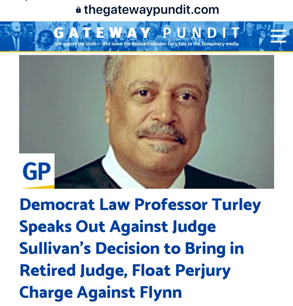 LovelyGigi33's tweet image. Crooked Judge Sullivan Goes Rogue wt US Law, and Appoints Anti-Trump Judge John Gleeson 2Decide Flynn Case

Law Professor Turley Speaks Out Against Sullivan’s Decision

Judge Jeanine, It’s absolutely Foreign for any Judge to Consider Bringing in another Judge to Co-Pilot a Case!”