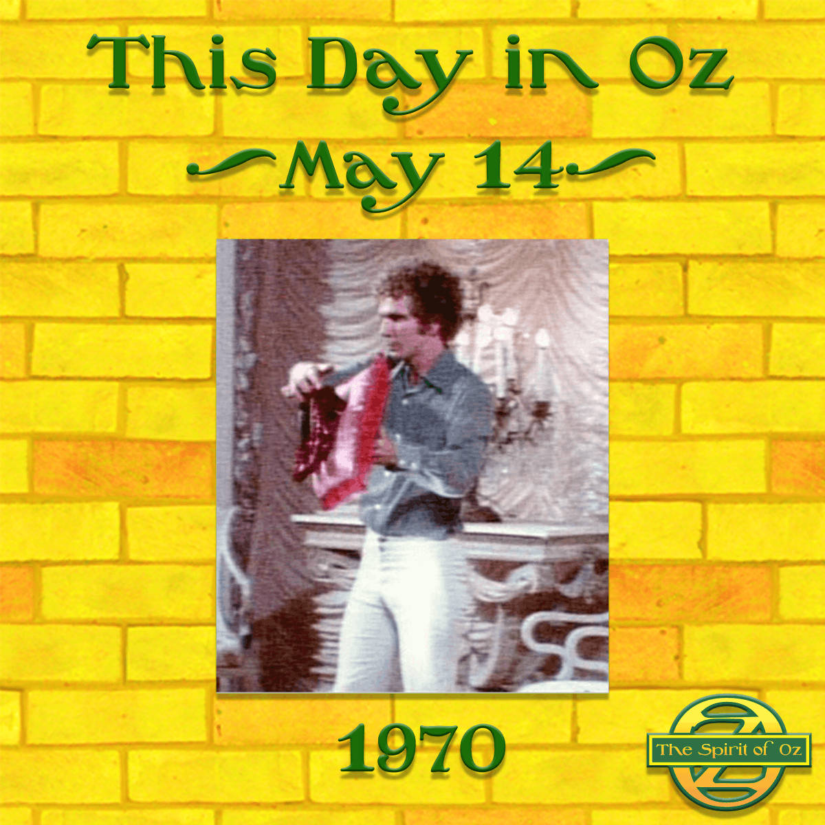 TheSpiritofOz's tweet photo. This Day in Oz: May 14, 1970,
Costumer Kent Warner discovers 4 pairs of Ruby Slippers stashed away in a storage barn on the MGM Studios lot.
#oz #wizardofoz #thewizardofoz #rubyslippers #therubyslippers #kentwarner #mgm #ozhistory #thisdayinoz #thisdayinhistory #onthisday https://t.co/Q1Zl7KtIfm