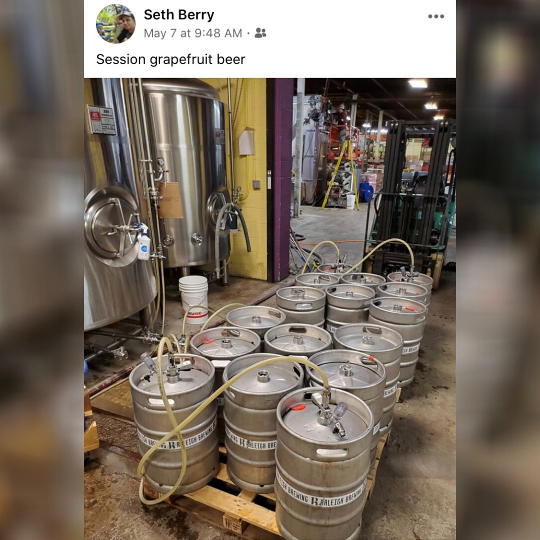 RaleighBrewing's tweet image. Repost from RBC brewer, Seth Berry! Last week, our brewers kegged a grapefruit session IPA that we hear is dangerously drinkable and perfect for the hot weather to come! Try it early next when it drops by ordering it and other small-batches @ raleighbrewing.com! #sessionbeer