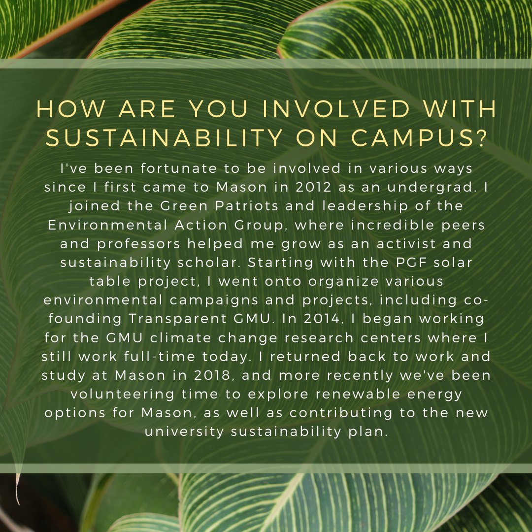 sustainMASON's tweet photo. 'May' we introduce to you this month's Sustainable Student Spotlight, Colin Nackerman! 😄🌎 @GeorgeMasonCHSS @GreenPatriots1 @DannSklarew @ESPMasonU 

Do you know a student who deserves to be recognized for their sustainability work? Reach out to us at gogreen@gmu.edu! ✉️ 🌲 https://t.co/H1f5HlLccX