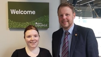 disabilityni's tweet photo. #JobShadowDay Amy McSorley spent #JSD2019 with @goapplegreen Lisburn. Amy has since progressed from @JobMatch_NI to Youthscape in Omagh @swccollege, and then began her Level 1 Hairdressing. Read all our #JSD2019 stories https://t.co/wyei0tp99X. Photo taken during #JSD2019. https://t.co/4NQOcoUqU6