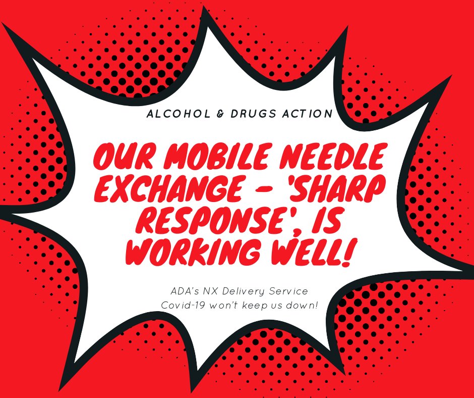 AlcDrugsAction's tweet image. Today saw us pass the 100 deliveries mark. We look forward to carrying on delivering the next 100 too! #sharpresponse #HarmReduction.