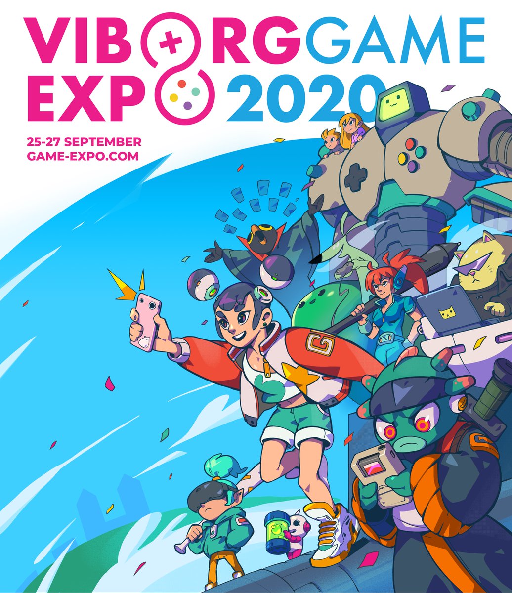 viborggameexpo's tweet image. This year's poster! Thanks to @TomasPraestholm for doing such an amazing job! See you all in September! #VGE20 #dkgame #gameart #colours #gamedev