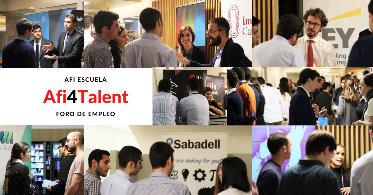 AfiGlobalEdu's tweet photo. Ayer pusimos en contacto a reconocidas empresas con nuestros alumnos a través del #Afi4Talent. Participaron: @Bankinter @abanteasesores @Cepsa @BancoSabadell @ETS_Talent @GrantThorntonSp @JLLSpain @EY_Spain  @FutureSpaceES @MiraiAdvisory @AXASegurosEs etc.
https://t.co/t6cc1jMaa2 https://t.co/7ZBumIdQRv
