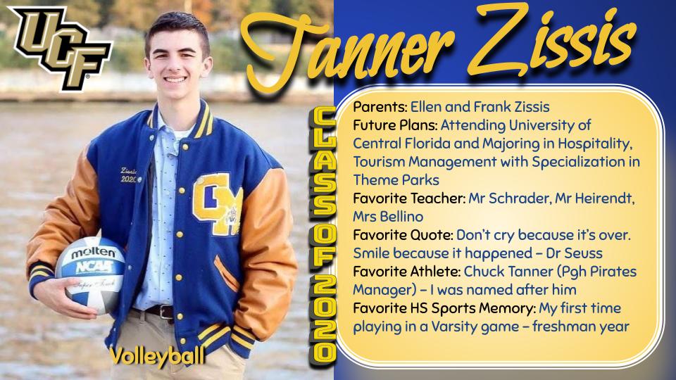 The Canon-McMillan Athletic Department would like to recognize our Senior Athletes from the Class of 2020. Today's Spotlight Athlete is: Tanner Zissis!
Go Big Macs! Wishing you the Best!#PIAAtogether #CanonCrazies