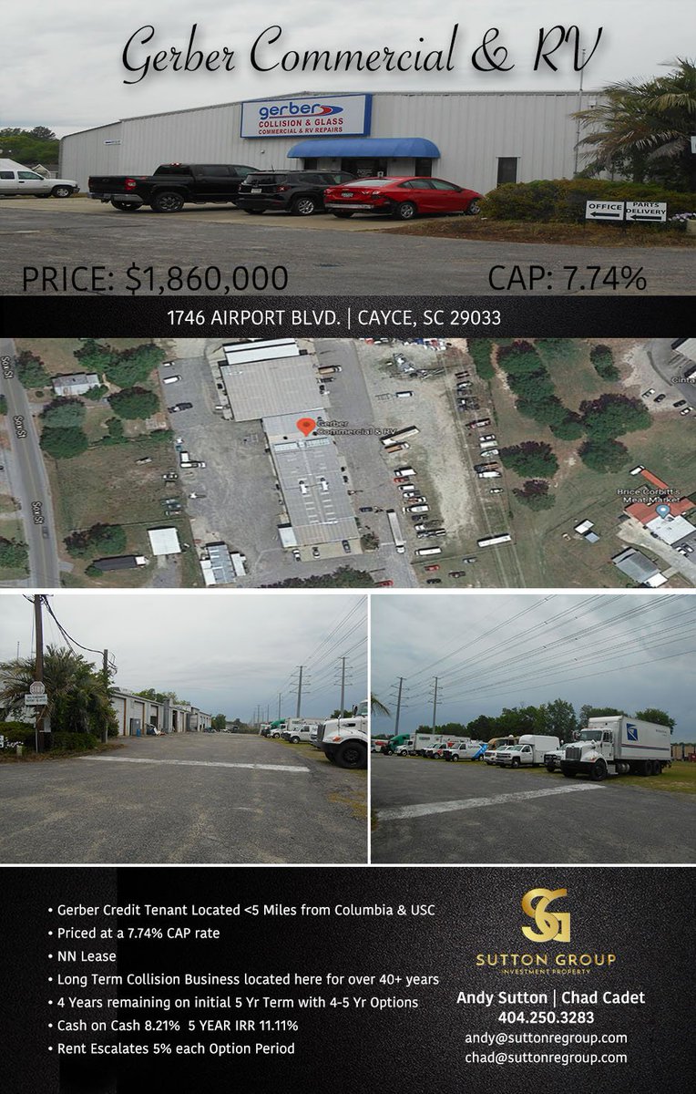 💥NOW AVAILABLE!!💥 bit.ly/3cIPOWE
A 27,000sf collision center that has been there for over 4 decades is now occupied by a renowned operator that has been in business for over 80 years! Run your numbers and put in an LOI!! #commercialrealestate #SuttonGroup #cre #gerber