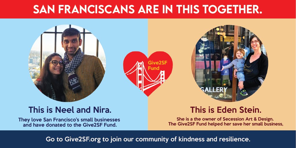 SFCity_Hall's tweet photo. The #Give2SF Fund helps small businesses like Secession Art &amp; Design. 

For more information and to donate, go to https://t.co/DHMuk2626I today. https://t.co/4D6OWXoIFf