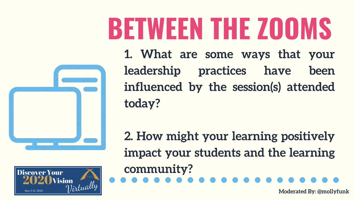 Let's chat about today's learning #FASAConf How are YOUR leadership practices "pivoting" as a result of today's learning with <a href="/SchoolLeadersFL/">FASA</a> ?  See you at 3:05 pm