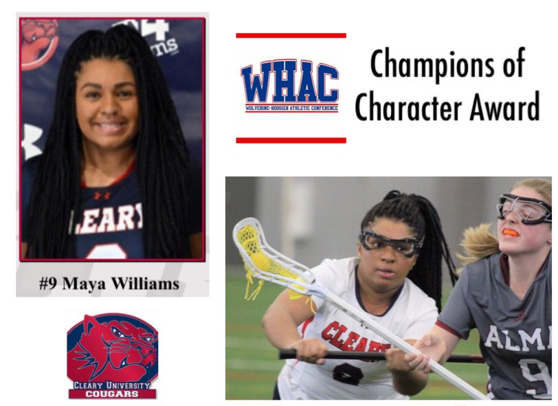 ClearyWLAX's tweet photo. Congrats to @mbwilliams16 on being named to the 2020 Champions of Character Team! https://t.co/75jIFm86gs