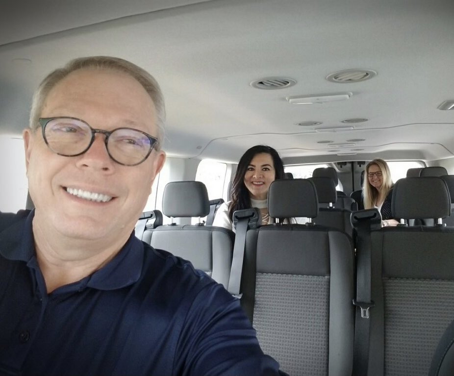 Dr_V_Lucy's tweet photo. Traveling to survey the needs of our students & faculty in Weslaco with a couple of the very best in the College of Education @tamukEd @JavelinaNation #WeTeachTexas #teacherscan #CEHP #javelinanation https://t.co/fQDPzoHk1w