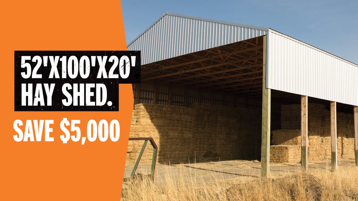 UFAcooperative's tweet photo. Build now and save! Get a quote today on your custom hay shed. #GetItDone #BuildWithUFA https://t.co/zeNX3EmHhq https://t.co/VGxErDrW83