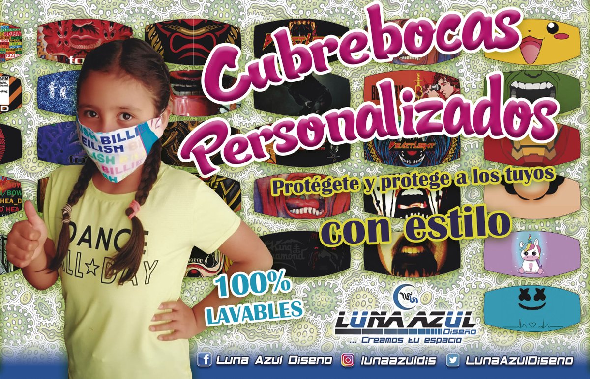 LunaAzulDiseno's tweet photo. ¡Con lo que se te ocurra ponerle! #cubrebocas #covid_19mexico #CoronavirusMx https://t.co/lVNodp6gjN