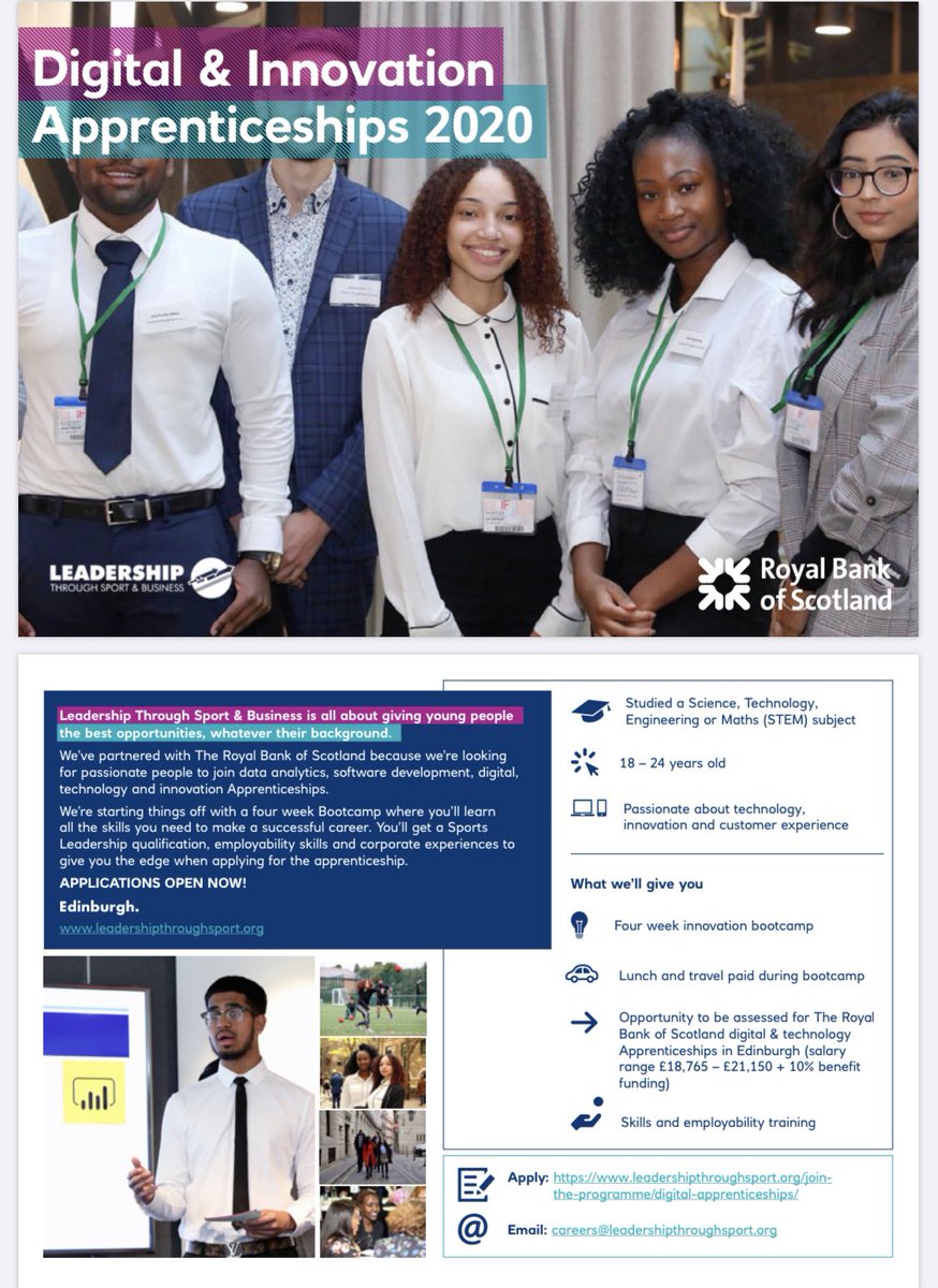 Mrs_Auld's tweet photo. 👩🏼💻 Digital and Innovation Apprenticeships with @RBS and @NatWestBusiness 👨🏽💻 Apply here: https://t.co/xGVZ2koR2g #YourFuture #YourPathway @Miss_Carroll1 @DennyComputing @DennyHighDT @DennyHighSchool https://t.co/A4HfQEakWn