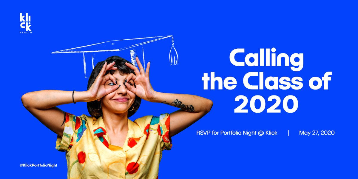 klickhealth's tweet photo. Getting creative: we're hosting a different kind of portfolio review for the Class of 2020. Full release: https://t.co/hVb1rgbQTo #KlickPortfolioNight https://t.co/255WcL8N0B