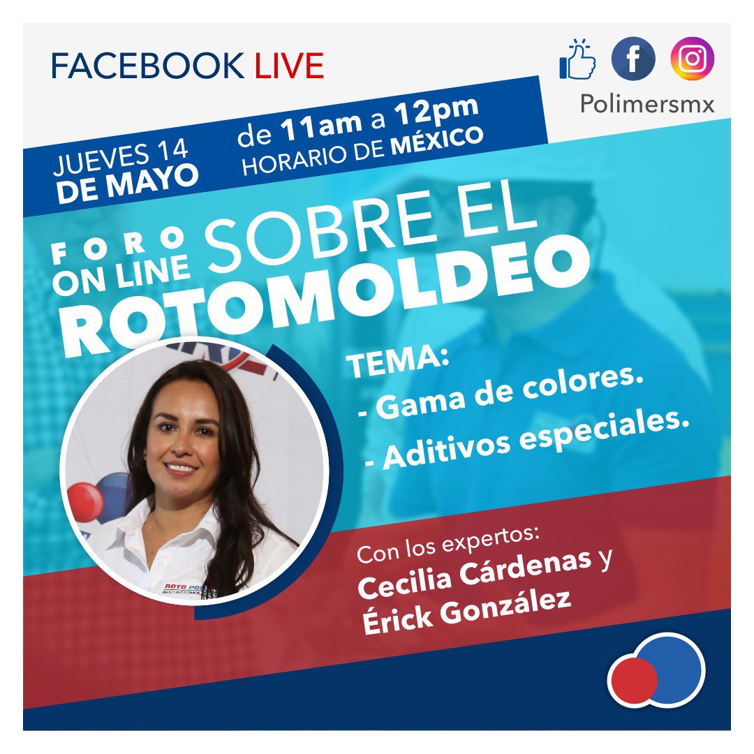 Acompáñanos en nuestro live donde nuestros expertos están resolviendo dudas acerca de Rotomoldeo, compuestos y resinas!
Estamos en VIVO
facebook.com/Polimersmx/vid…