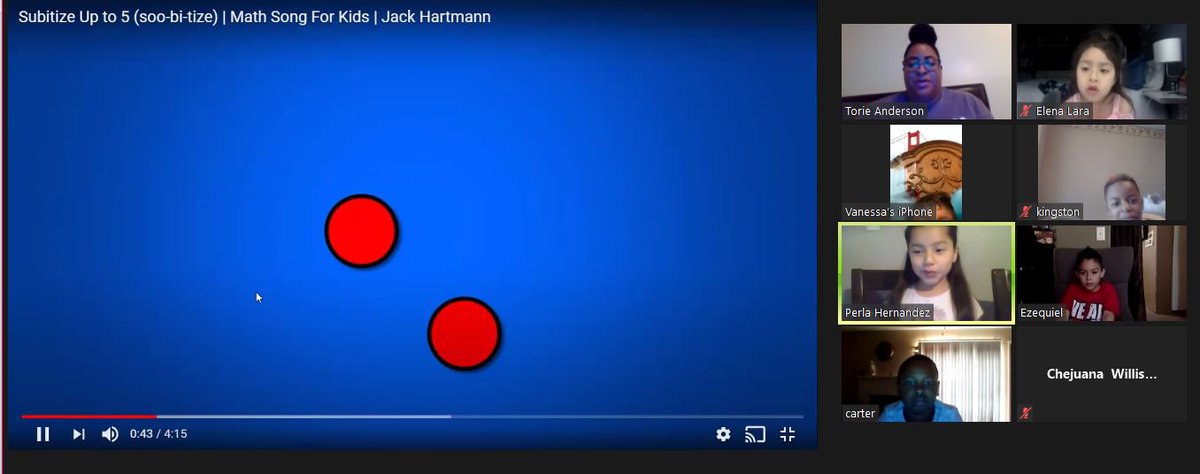 _DrLong's tweet photo. Ms. Anderson's class worked on subitizing today. 🎧 See a set. Quick you know it. Say the number before I show it. 🎧 #DavisLearnsatHome #virtualwalkthroughs #myirvingisd https://t.co/FVxv5YzG2w