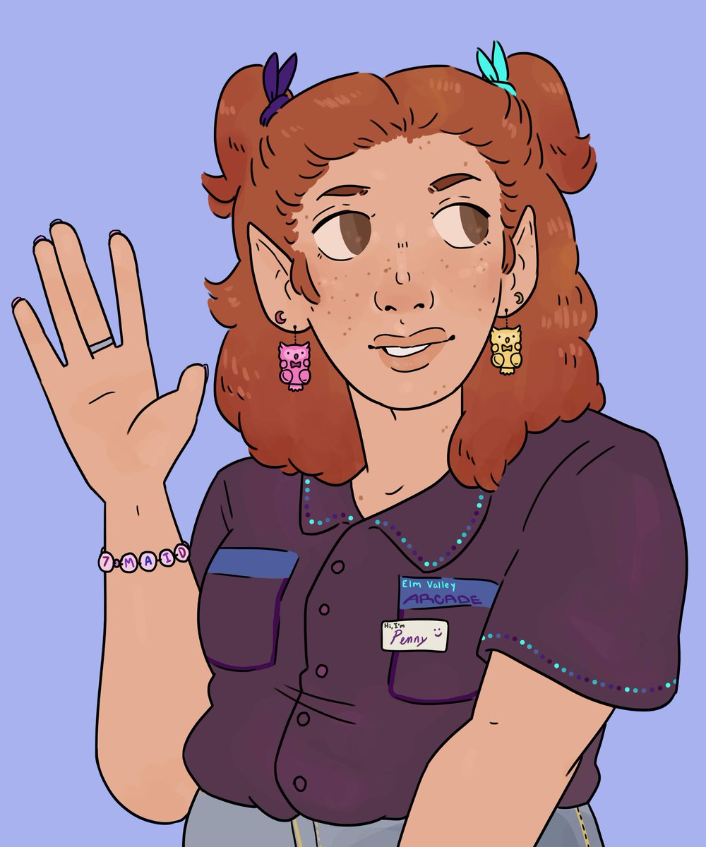 zestoflemon's tweet photo. seven maidens week day 5: penny luckstone 💙 #SevenMaidensWeek #fantasyhigh @D20Weeks @dimension20show https://t.co/uKiygyI2OE